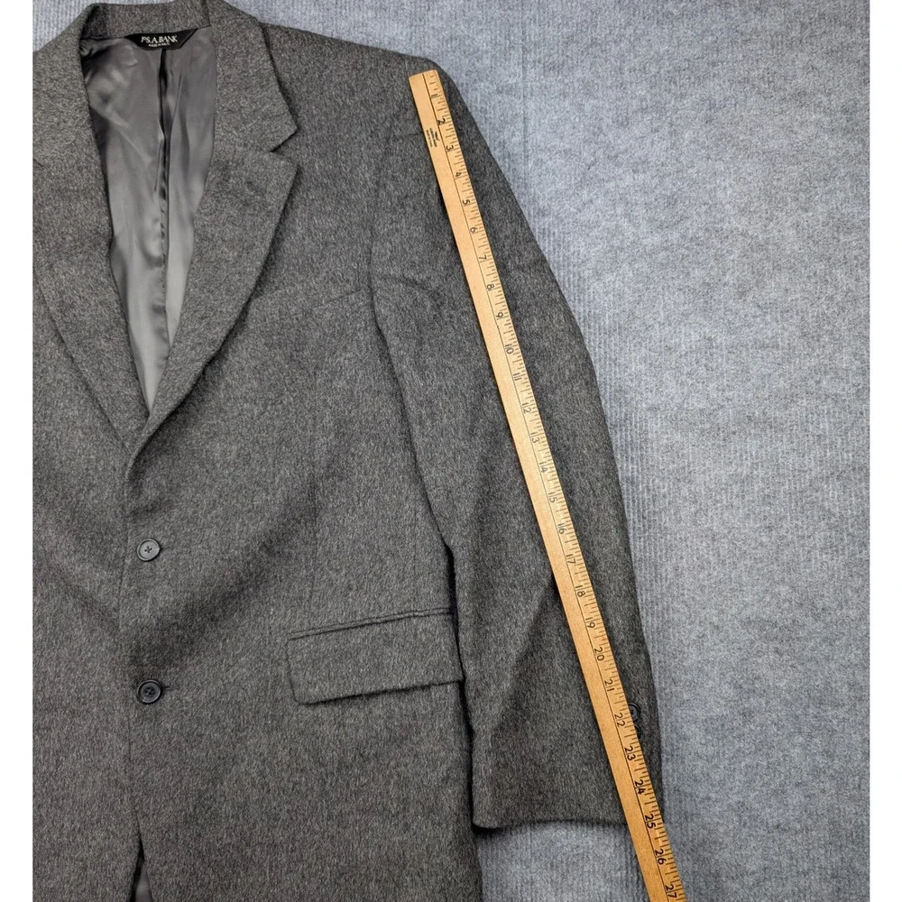 Jos A Bank Blazer Mens 43L Gray Camel Quiet Luxury Timeless Career Sport Coat